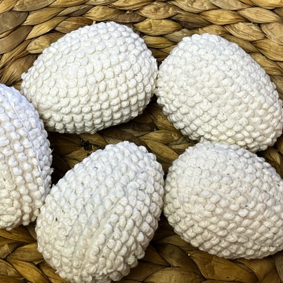 5 Large Primitive chenille Easter eggs farmhouse bowl filler tier tray decor - Picture 3 of 10